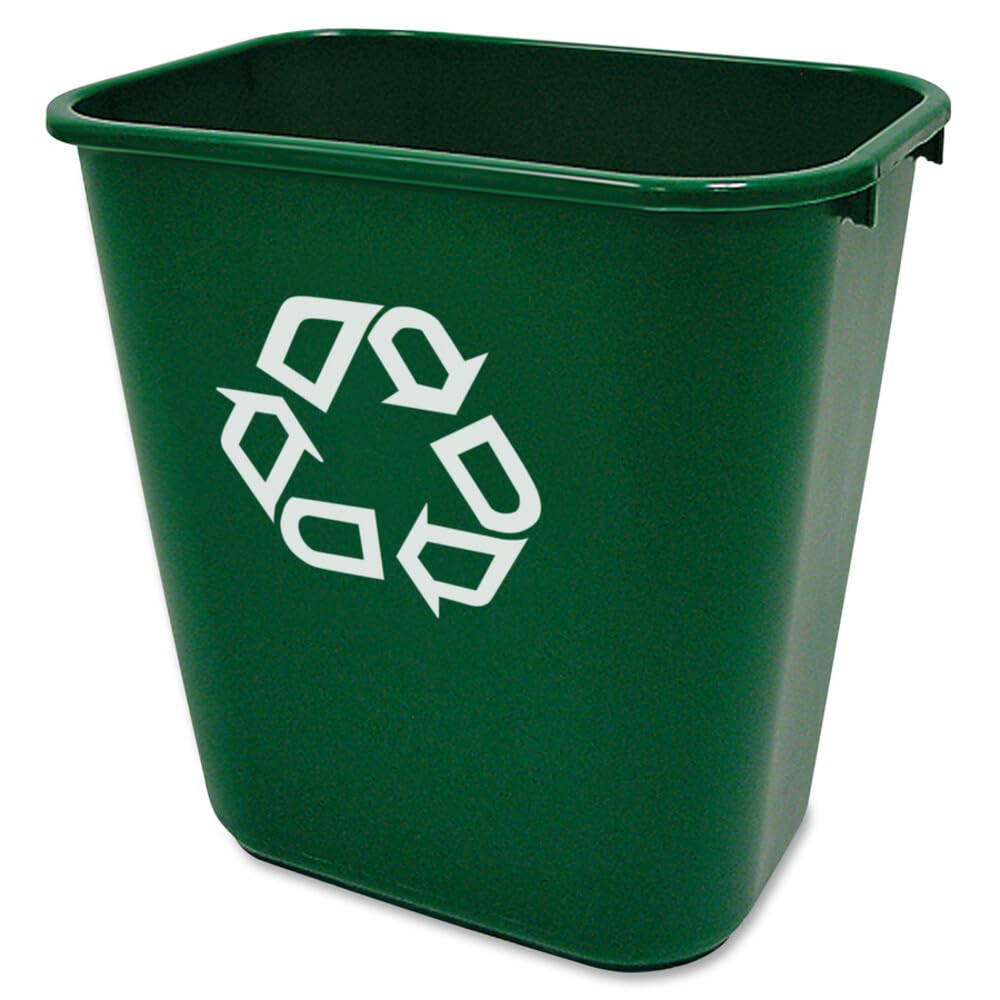 Rubbermaid Commercial Products Deskside Wastebasket/Trash Can, 3.25-Gallon/13-Quart, Black, Small, for Bedroom/Bathroom/Office, Fits Under Desk/Sink/Cabinet