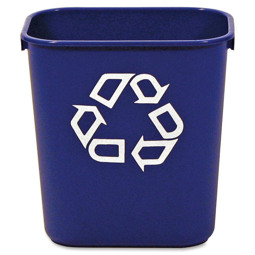 Rubbermaid Commercial Products Deskside Wastebasket/Trash Can, 3.25-Gallon/13-Quart, Black, Small, for Bedroom/Bathroom/Office, Fits Under Desk/Sink/Cabinet