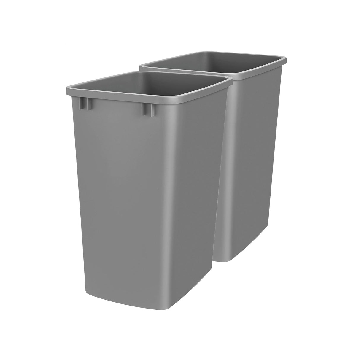 Rev-A-Shelf Double Pullout Garbage Trash Cans for Kitchen Cabinets, 35 Qt | Replacement Large Capacity Waste/ Recycling Bins for Kitchen Cabinet Pullouts, White, RV-35-11-2