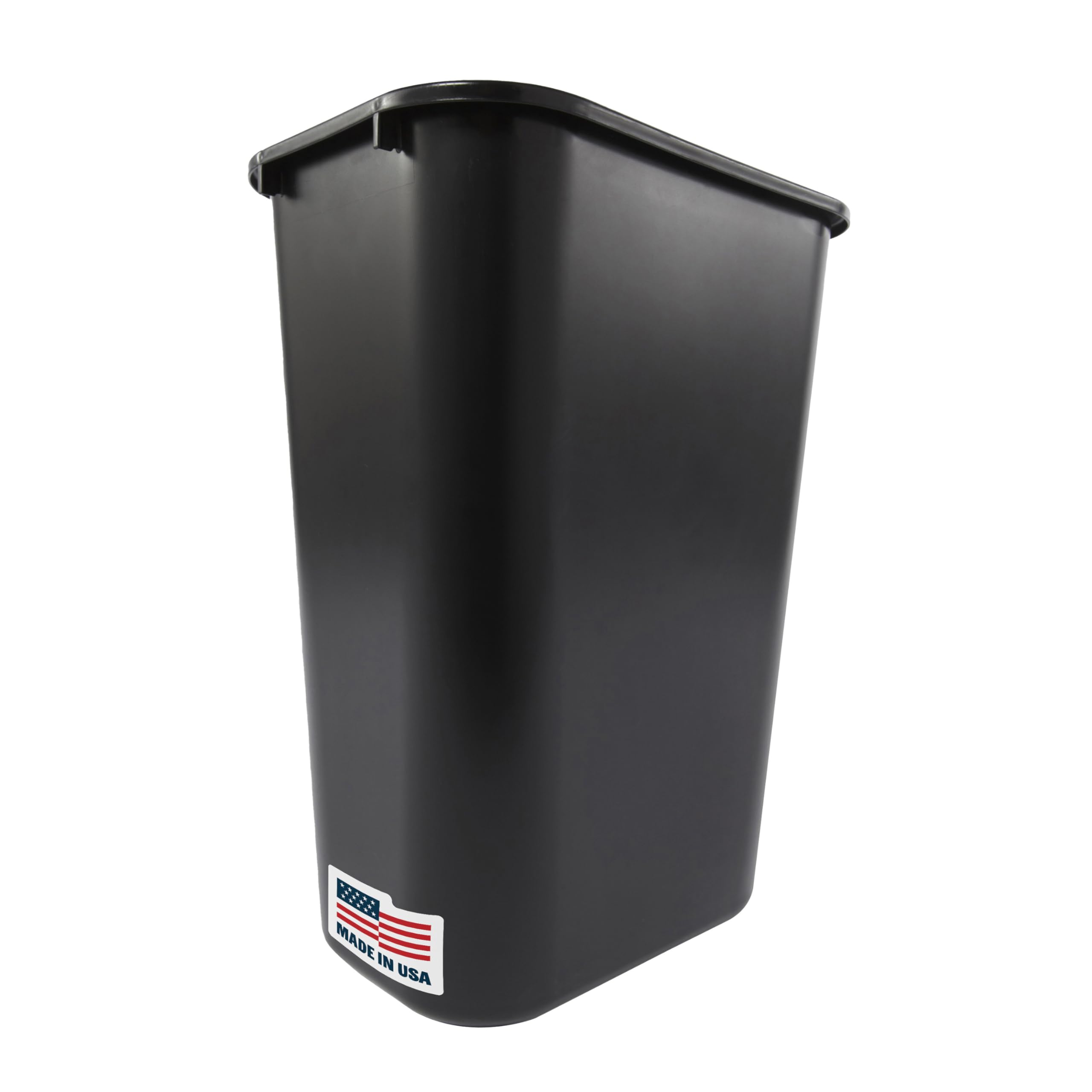 Rubbermaid Commercial Products Deskside Wastebasket/Trash Can, 3.25-Gallon/13-Quart, Black, Small, for Bedroom/Bathroom/Office, Fits Under Desk/Sink/Cabinet