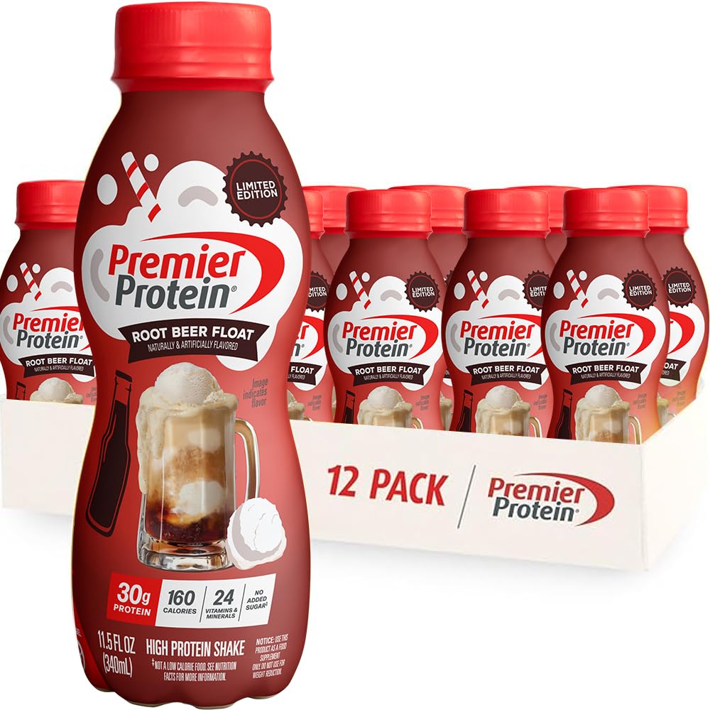 Premier Protein 30g High Protein Shake, Chocolate, 12 Pack Bottles, Vegetarian