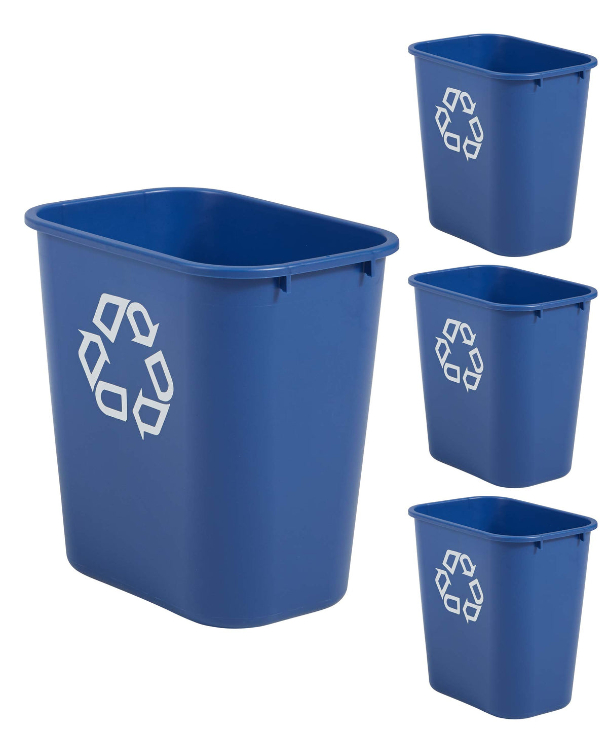 Rubbermaid Commercial Products Deskside Wastebasket/Trash Can, 3.25-Gallon/13-Quart, Black, Small, for Bedroom/Bathroom/Office, Fits Under Desk/Sink/Cabinet