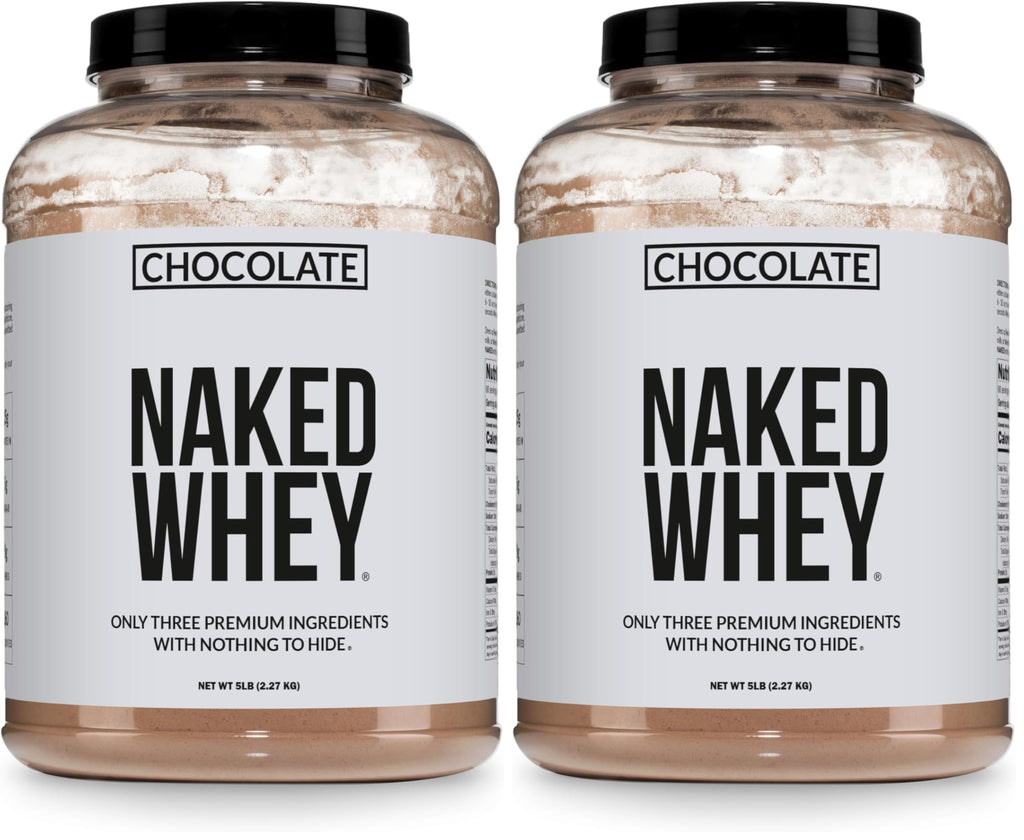 NAKED Vanilla Whey Protein Powder - All Natural Grass Fed Whey Protein Powder, Vanilla Flavor, Organic Coconut Sugar, 5Lb Bulk, NSF Certified, GMO-Free, Soy Free, Gluten Free - 61 Servings