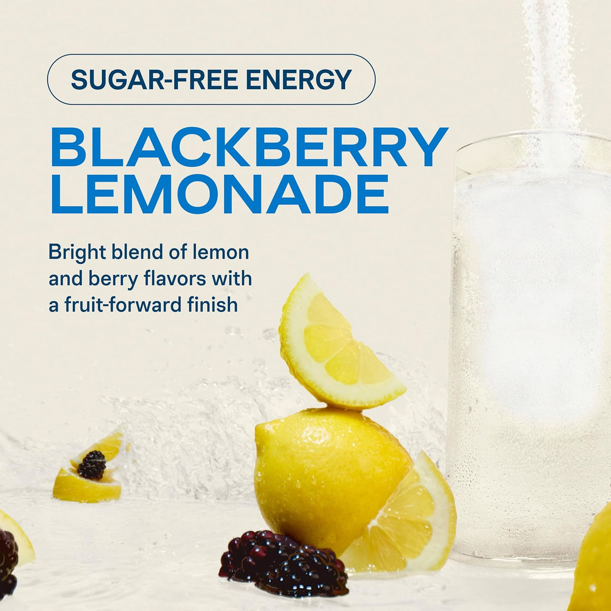 Liquid I.V. Sugar Free + Energy Electrolytes, BlackBerry Lemonade, 14 Count
