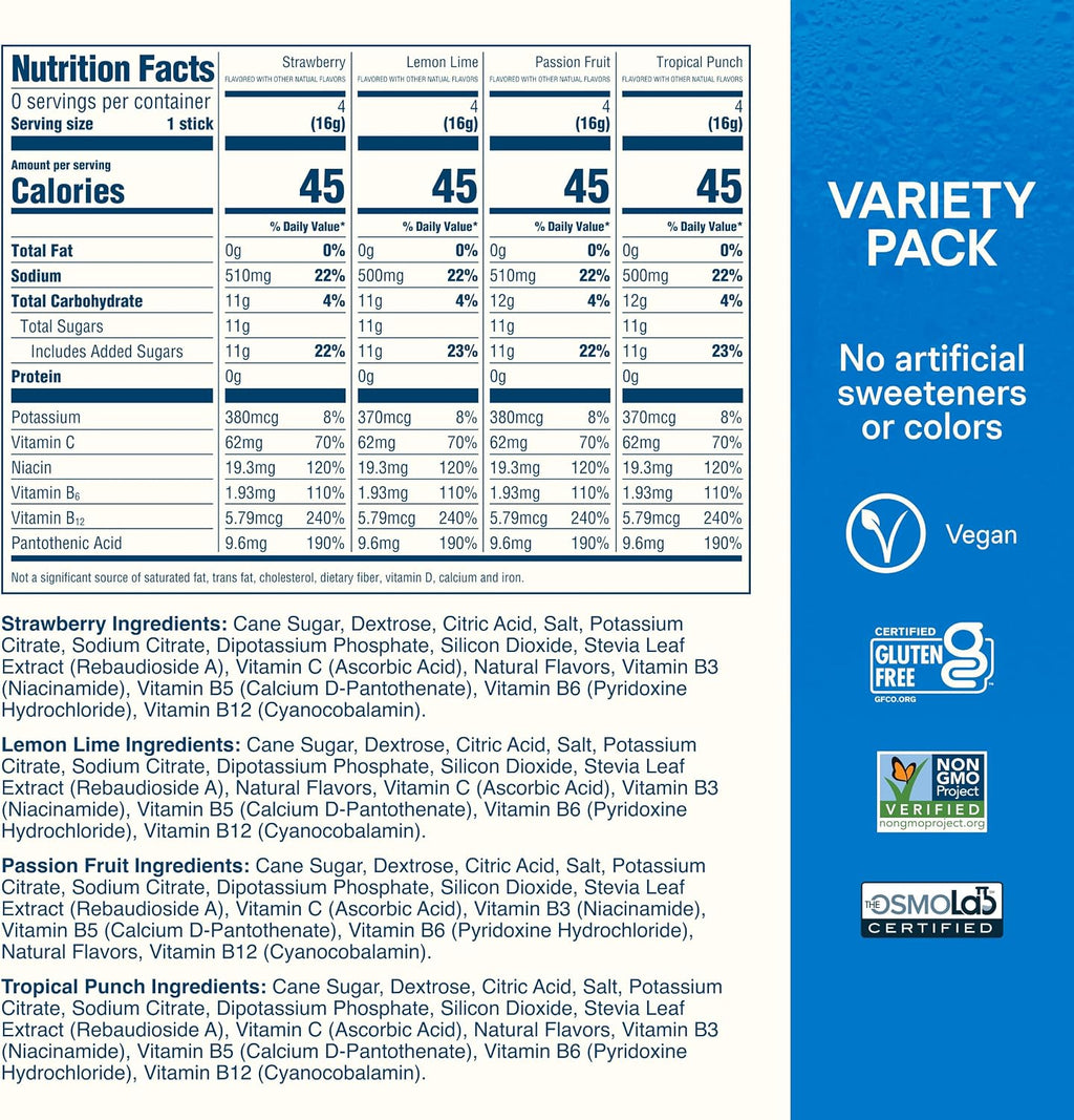 Liquid I.V. Electrolyte Powder, Signature Variety Pack, 16 Count