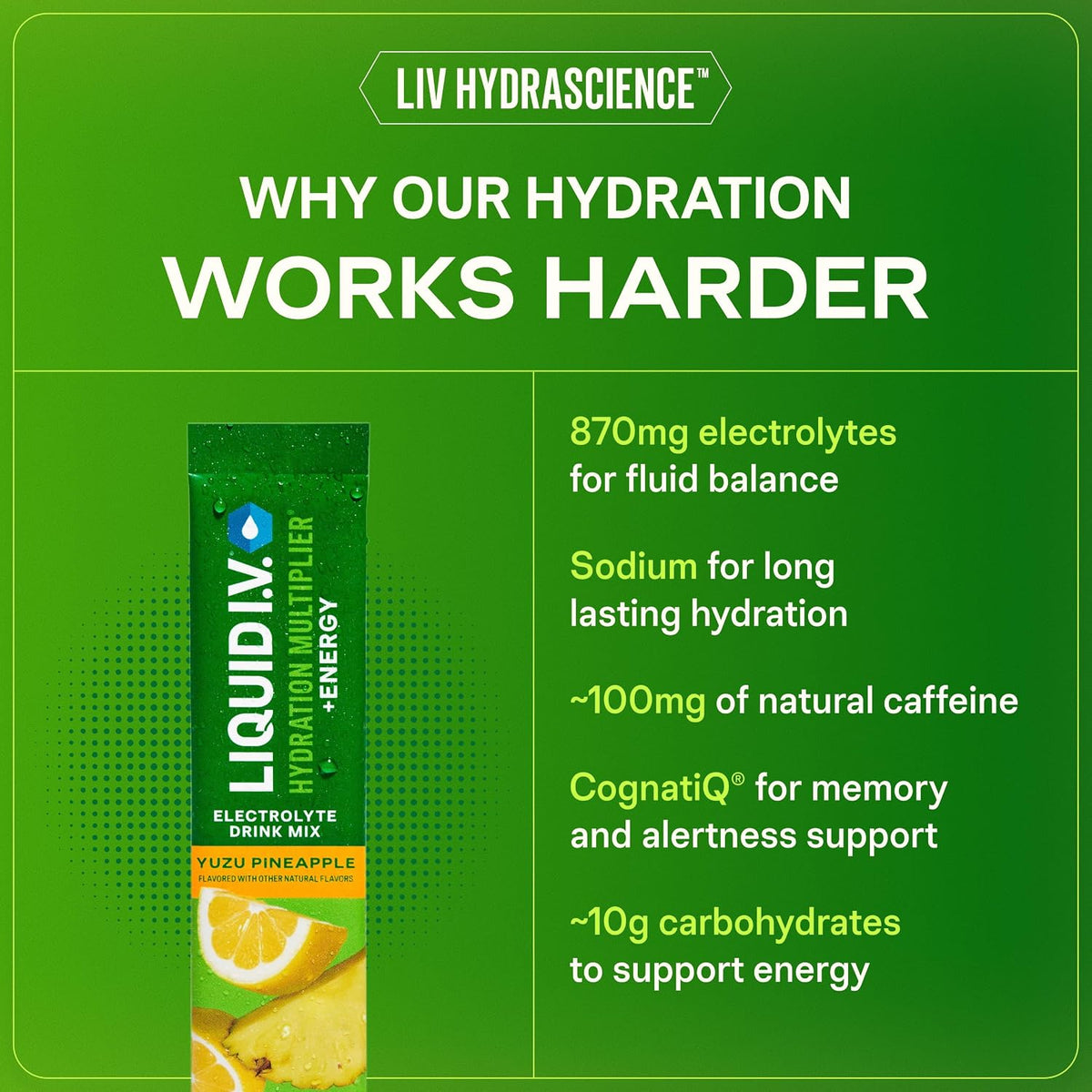 Liquid I.V. Hydration + Energy Electrolytes, BlackBerry Peach, 14 Count